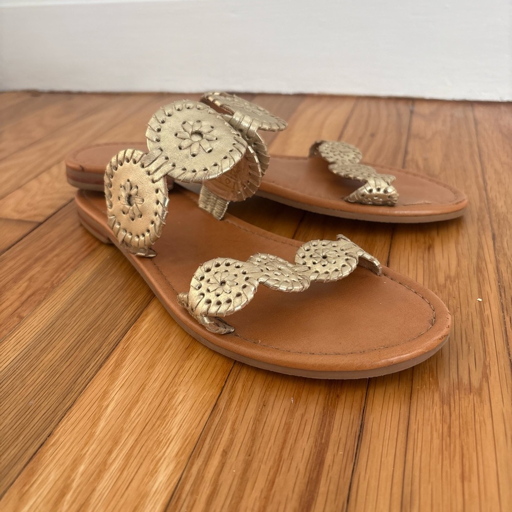 Jack Roger’s Lauren Sandal, Gold 8.5